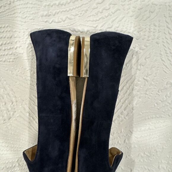 Talbots EUC Ryan Blue Suede RED TRUCK Christmas Holiday Flats Shoes Women's 8 M - Picture 12 of 16